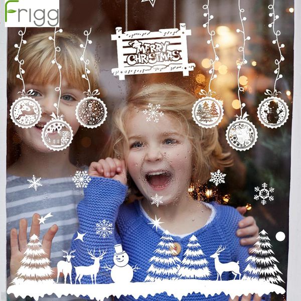 

window wall stickers decoration for home merry christmas ornaments 2019 natal xmas gift happy new year 2020