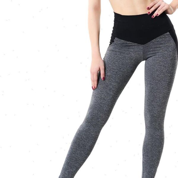 

seamless sports fitness leggings gym running workout pants women high waist tummy control trousers hip lifting 20, Black