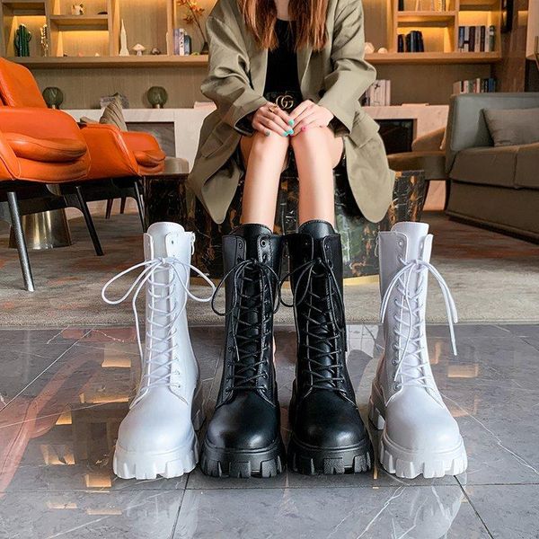 

women's winter high fur boots black,white high platform mid calf combat motocross cowboy army goth platform boots