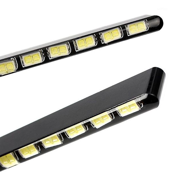 

2pcs 14 leds car drl daytime running light 7030 daylight car styling led strip super bright smd light source aluminum housing1