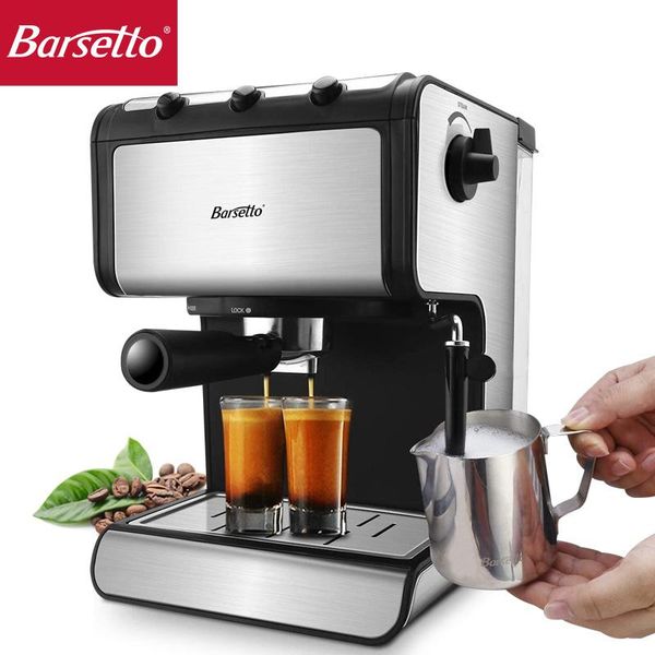 

barsetto espresso coffee machine built-in milk frother 15bar coffee makers 850w cappuccino machine automatic