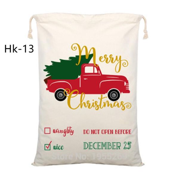 

30pcs / серия фабрика оптовой drawstring мешок подарка рождества canvas санта мешок xmas хлопка мешок санта-клауса мешок подарка wmtydr hx_p