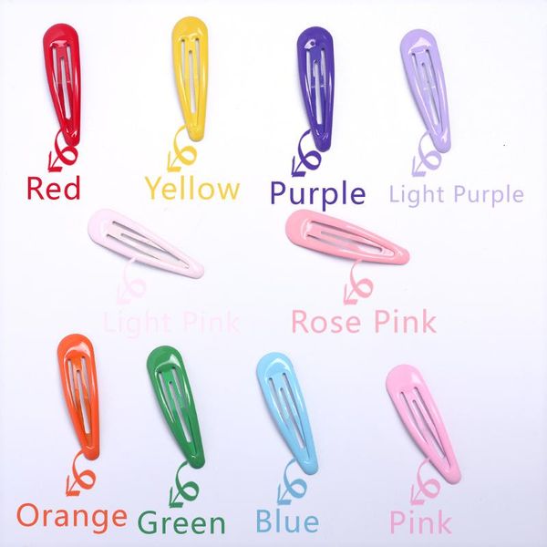 

20pcs colored hairgrips water drop hairpin snap hair clips for girls children styling hair accessories for women hairpins metal wmtyop, Slivery;white