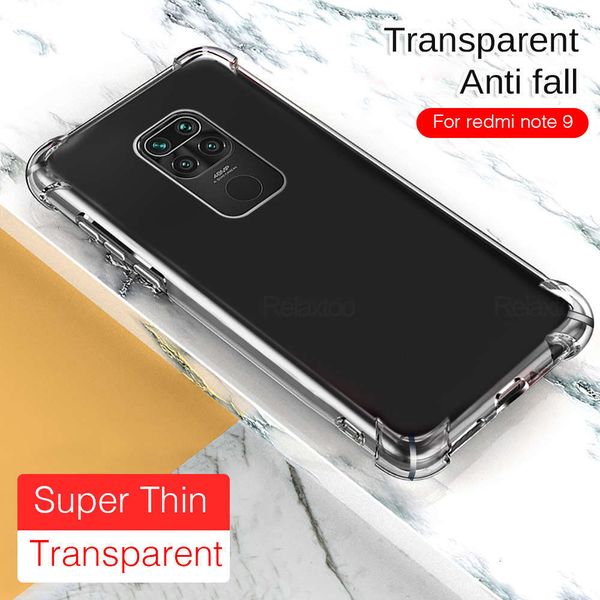 

transparent shockproof sheath of redmi note 9 and soft silicone back shell of readmi note 9vfe1