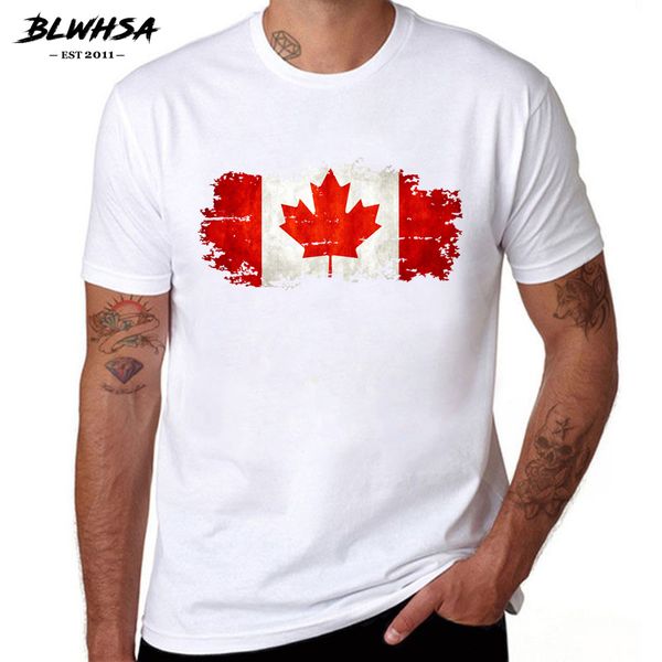 

sport blwhsa canada flag printing t shirt men fashion short sleeve cotton summer t-shirts casual canada flag funny tees