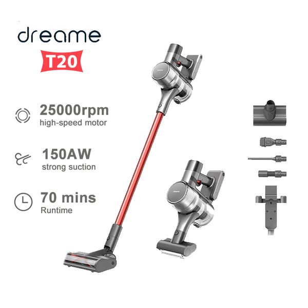 

[eu instock] dreame t20 t10 v10 handheld cordless vacuum cleaner intelligent all-surface brush 25kpa all in one dust collector floor carpet