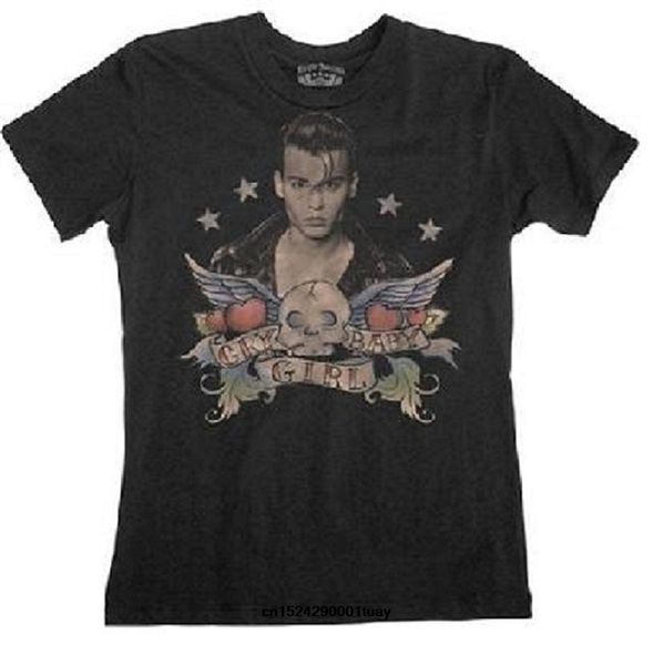 

modern fashion cry baby girl tattoo johnny depp black t-shirt tee for men sport hooded sweatshirt hoodie