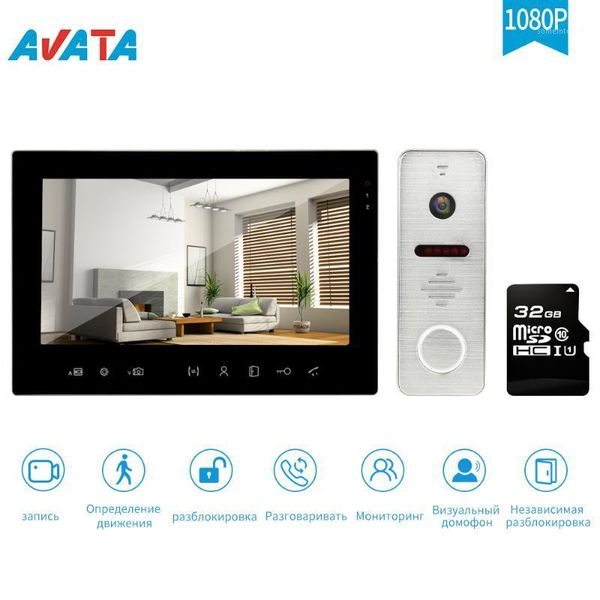 

video door phones visual intercom phone wired doorbell home security system monitor support unlock and motion detection1