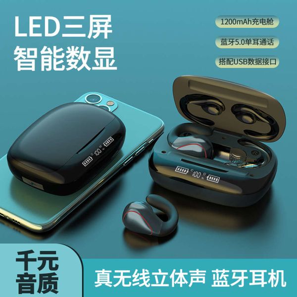 

a new wirels bluetooth headset q20 with t ears not in the ear mini invisible ear hanging bone conduction 5.0 ultra long standby