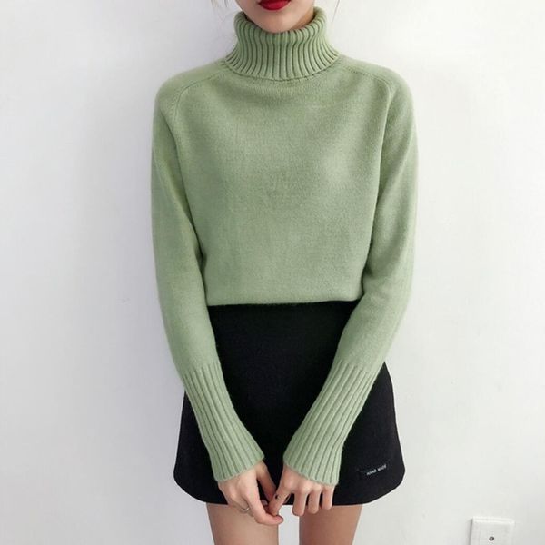 

women sweater turtleneck autumn winter cashmere knitted sweater and pullover female tricot jersey jumper pull femme y200720, White;black
