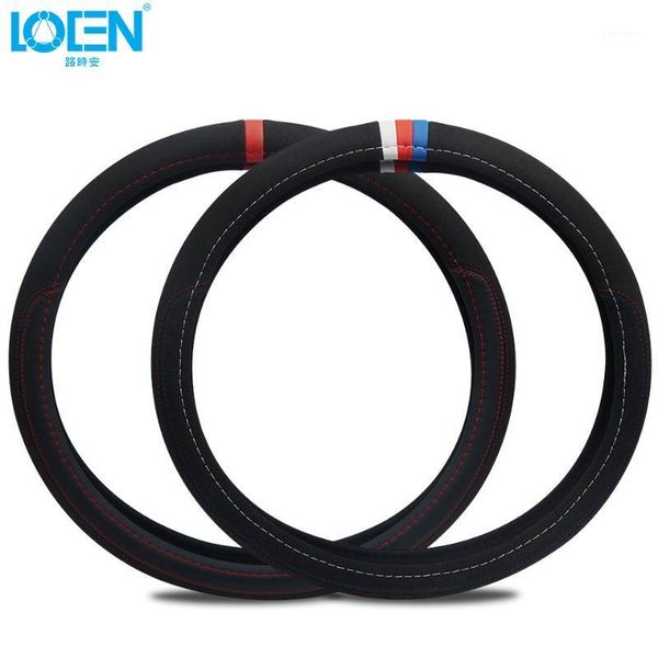 

loen suede car steering wheel cover steering-wheel cover car-styling automotive accessories plush leather rubber 37cm universal1