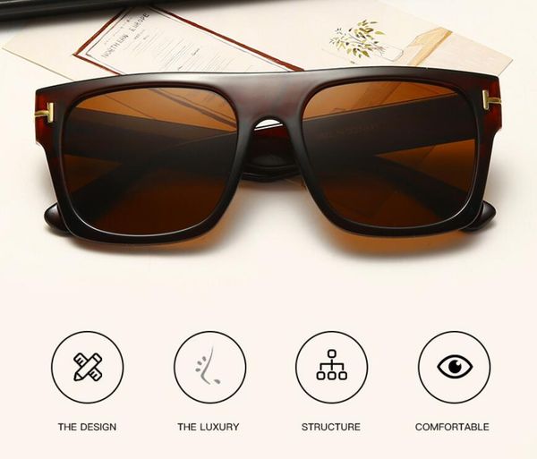 

2021 luxury qualtiy new fashion tf tom sunglasses for man woman erika eyewear ford designer brand sun glasses with original box shi, Black