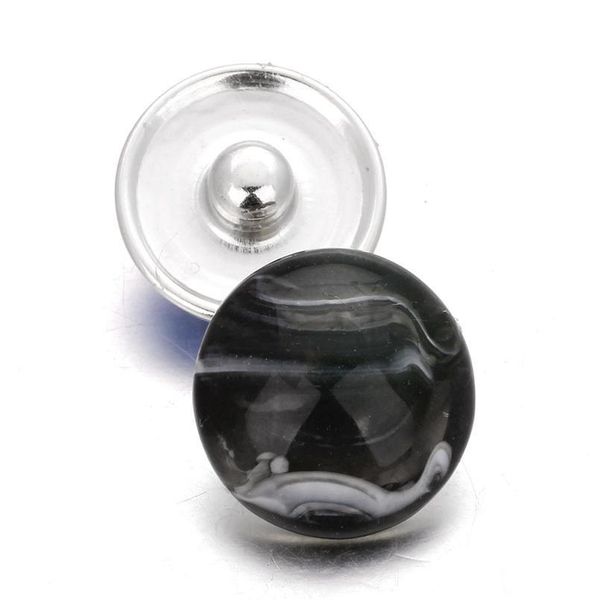 

10pcs/lot random deliver opal 18mm resin snap button fit 18mm 20mm snap bracelet bangles button jllkdk