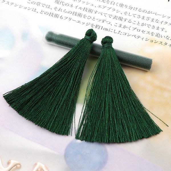 

10шт ручной работы 65 мм длинные густые большие кисточки 100 rayon silk tassel для diy аксессуары ювелирные изделия выводы серьги аксессуары