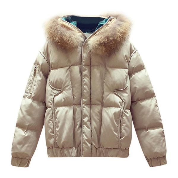 

women's down & parkas 2021 jacket winter coat women solid hooded collar zipper female jackets slim fit warm thick short, Black