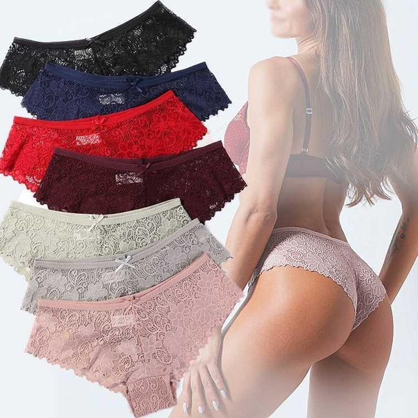 

women's panties lace ice silk seamless panty women low rise transparent floral briefs soft cotton crotch underpants underwear1, Black;pink