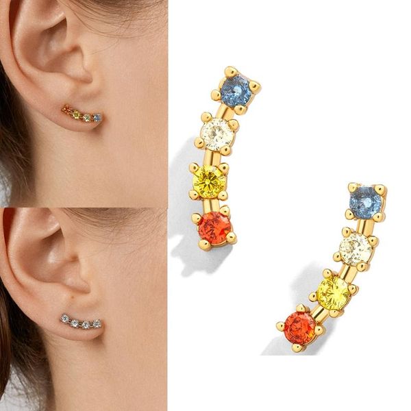 

stud fashion women alloy crystal statement geometric studs charm earrings jewelry 1pair, Golden;silver