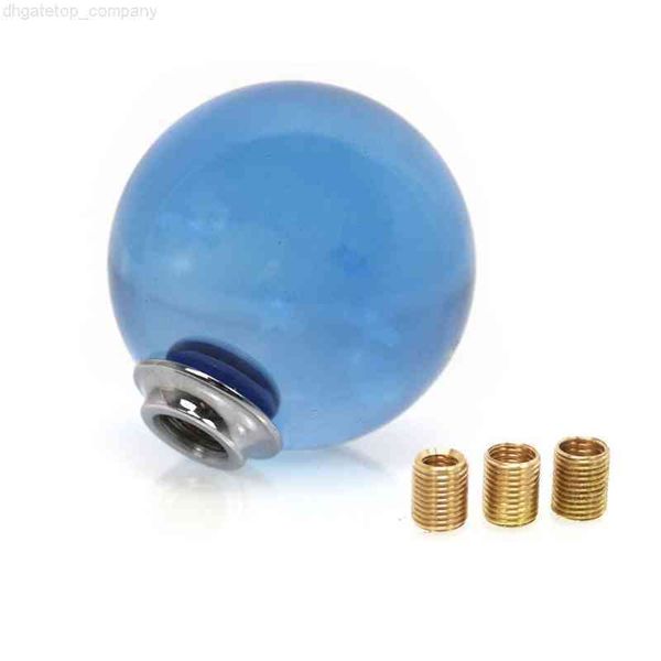 Botão de mudança de cristal durável botão redondo bola de corrida de engrenagem knobs cabeça manual carro m8x1.25 m10x1.25 m10x1.5 com 3 adaptadores