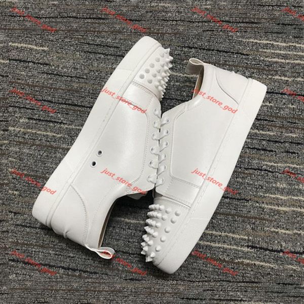 

red bottom low cut spikes flats shoes for men women lin456 leather suedue red bottoms sneakers design shoes 35-46, Black;red