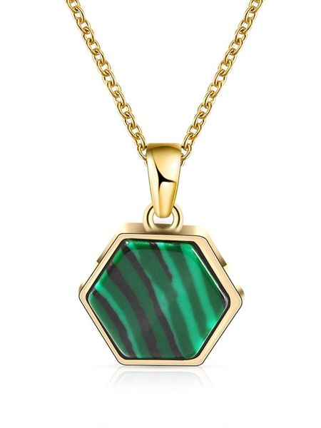 

chains natural gemstone green necklace pendant necklaces jewelry for womens girls birthday gift, Silver