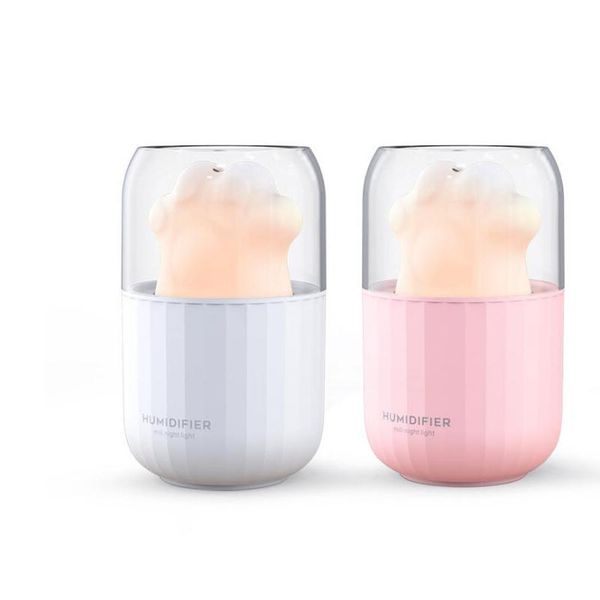 

air purifiers portable mini humidifier usb creative cat claw colorful night light small deskdiffuser home car spray