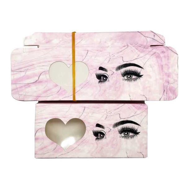 

50 pcs wholesale carton eyelash package boxes case for 25mm lash