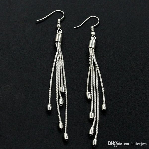 

earrings beautifully silver plated female retro fashion flash jewelry lovely wild super long earrings, Golden;silver