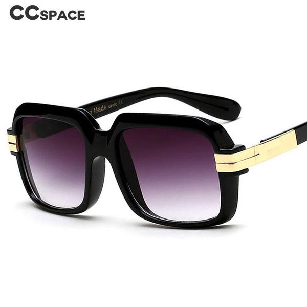 

45820 thick frame square sunglasses retro men women uv400 fashion vintage glasses, White;black