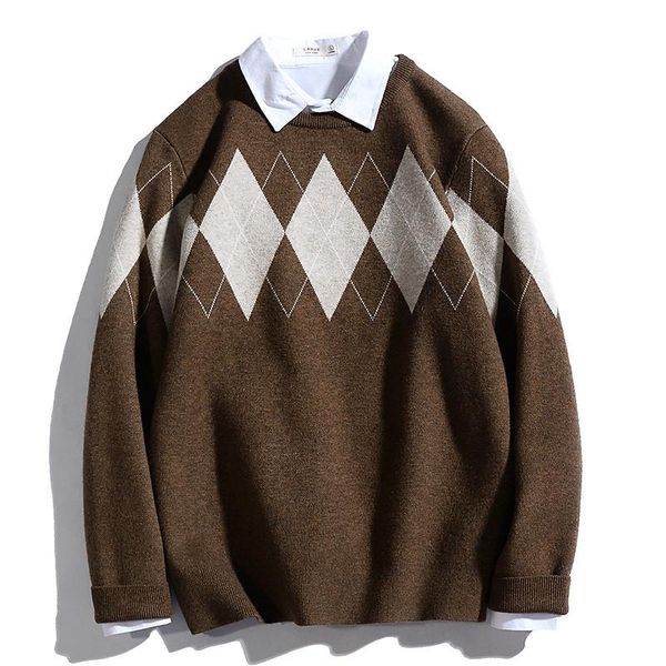 

2020 men's sweater korean style pullover long sleeve knitted sweaters for men autumn winter clothes jersey hombre pph2511, White;black