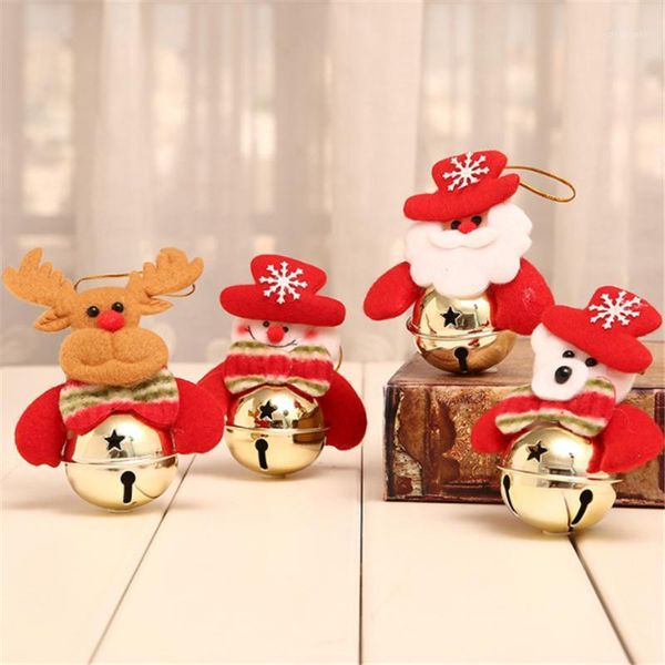 

christmas jingle bells santa snowman doll pendant christmas tree decoration xmas party hanging ornaments navidad new year craft1