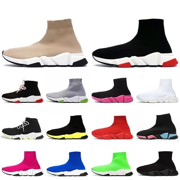 

продажа люкс носок обувь speed ​​trainer мужчины женщины проектировщик платформы повседневная обувь tripler бежевый белый etoile vintage нос, Black