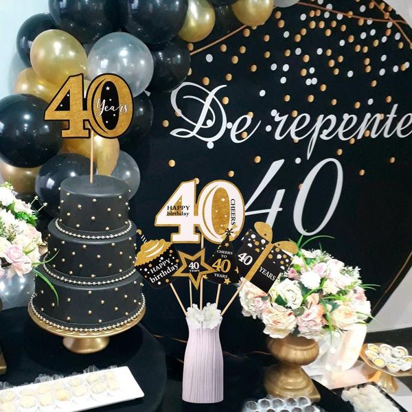 

fengrise black gold photo booth реквизит 30 40 50 день рождения photobooth реквизит тридцатый сороковой пятидесятый годовщина свадьбы декора