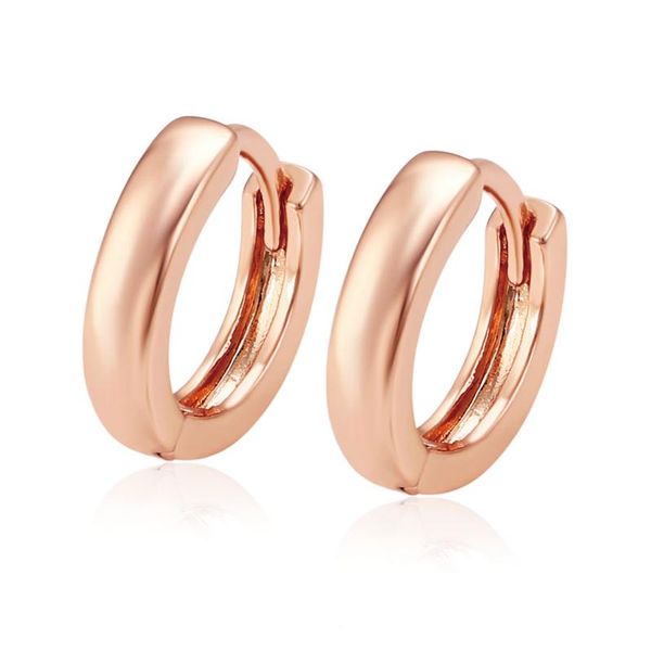 

mxgxfam rose gold color hoop earrings for women smooth style lead and nickel free, Golden;silver