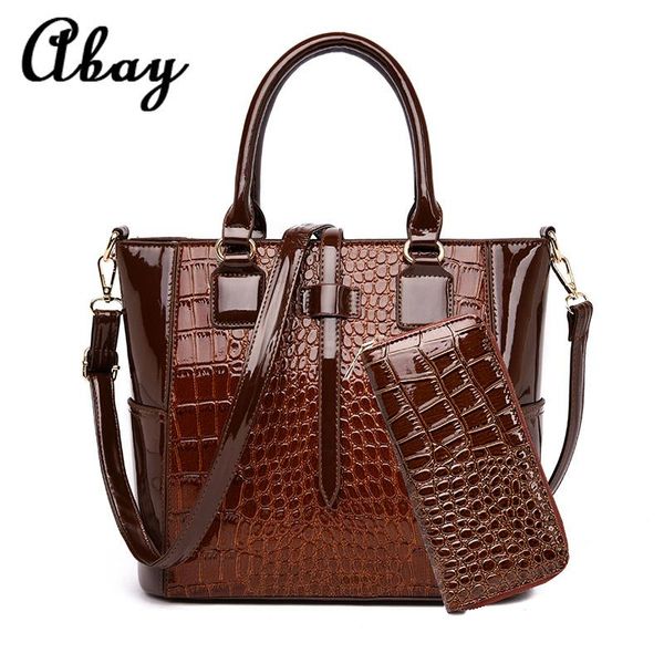 

women bag luxury classic crocodile pattern handbag designer brand large capacity shoulder bag messenger