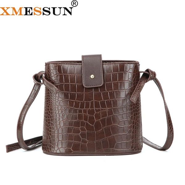 

xmessun crocodile pattern bucket bag women shoulder messenger bag ladies crocodile grain handbags crossbody dropshipping h76