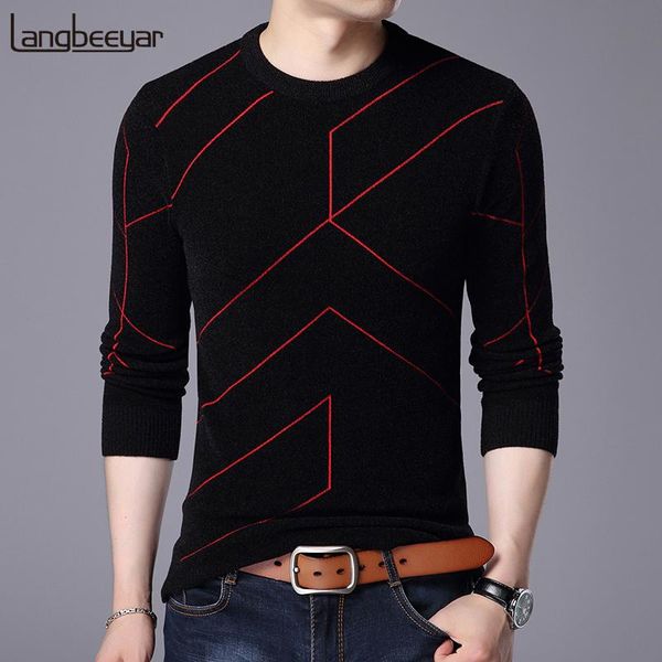 

men's sweaters 2021 autumn winter fashion brand clothing pullover mens o neck slim fit breathable solid color for men, White;black