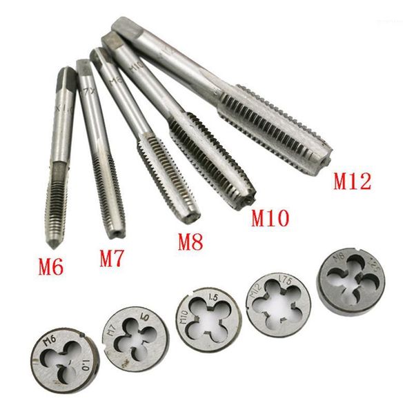 

12pcs/set multifunction die wrench set screw tap die set external thread cutting tapping hand tool kit thread screwdriver1