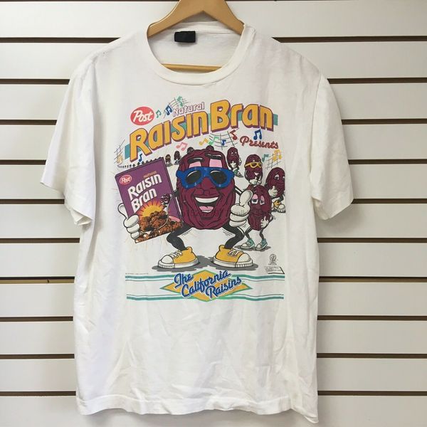 

vintage california изюм t shirt размер xl изюм отруби post cereal 1988 мода коротким рукавом черная футболка спортивная с капюшоном толстовк
