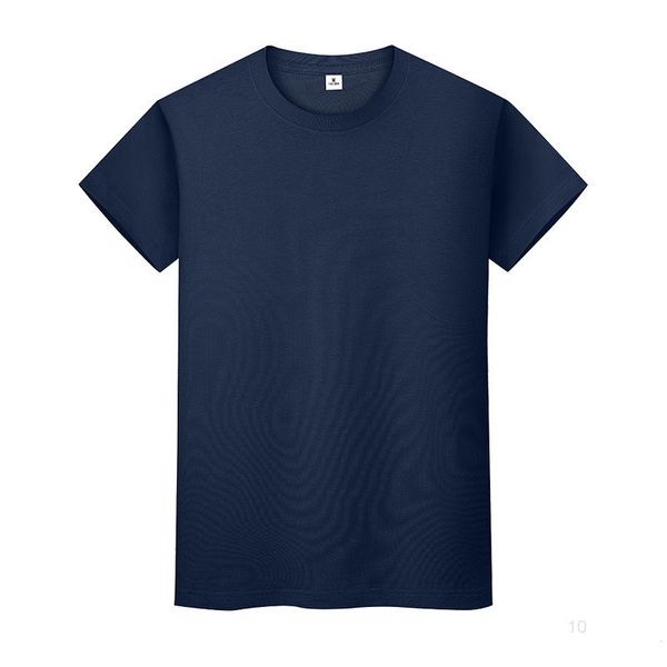 

new round neck solid color t-shirt summer cotton bottoming shirt short-sleeved mens and womens half-sleeved sxp8io