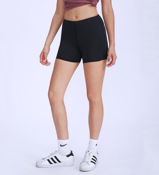 

2022 womens yoga shorts pants stretch solid color tights gym training buttocks quick-drying sports running short pant, White;black