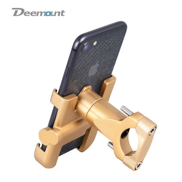 

deemount hld-221 sturdy bicycle motorcycle phone handlebar rack 360d rotation gps holder mount e-bike scooter bracket