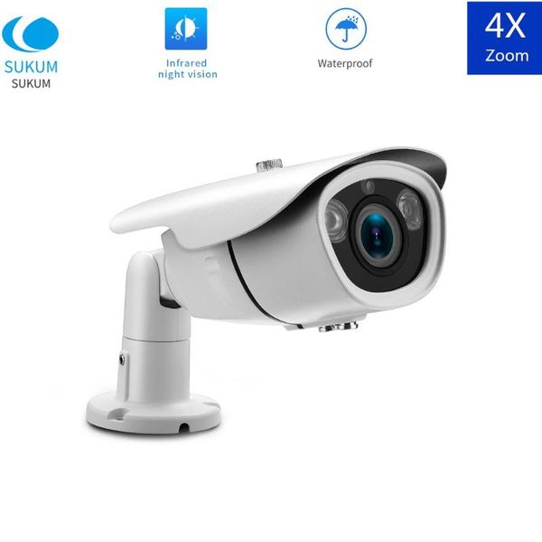 

h.265 security ip poe camera 2mp 5mp ir night vision 2.8-12mm motorized lens auto zoom waterproof outdoor cctv camera