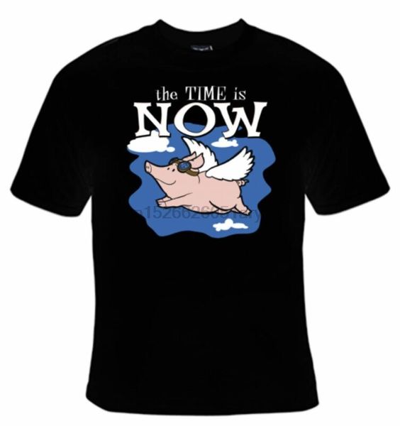 

the time is now (when pigs fly) t-shirt womens sport hooded sweatshirt hoodie