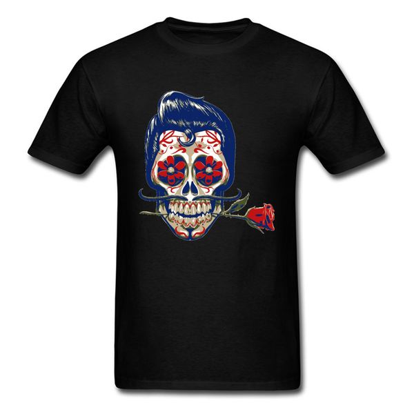 

2018 summer fancy hipster skull floral chic rose paint classic black funny valentine's gift sport hooded sweatshirt hoodie men t shirt