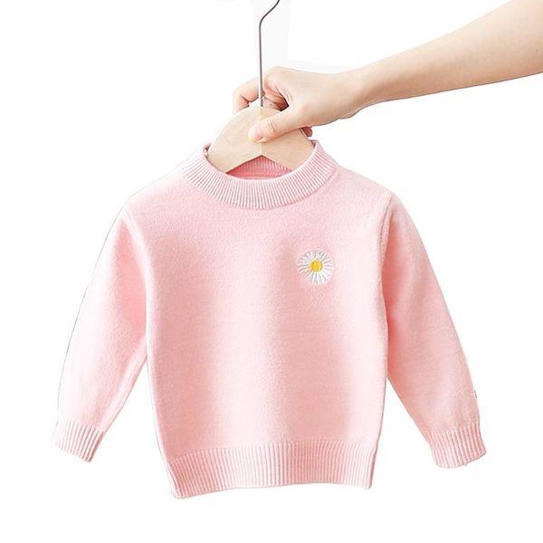 

pullover 2021 girl boy sweater casual children's autumn/winter pull-over knitting little daisy, Blue