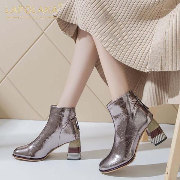 

2021 ins dropship comfy boots women shoes thick heels zipper trendy elegant office shoes ladies bootie1, Black