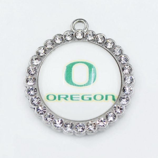 

us college ncaa team oregon ducks dangle charms sports diy bracelet necklace pendant jewelry hanging charms, Bronze;silver