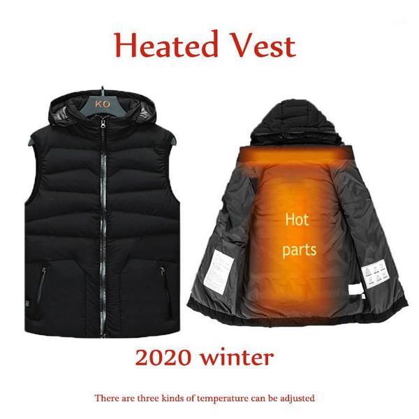 

outdoor t-shirts usb sleeveless heated vest winter fishing the back heating men skiing couples fashion infrared heating1, Gray;blue