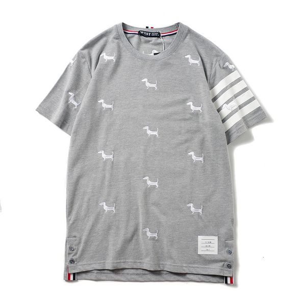 

male 2021 new classic embroidered dog hip shirt skateboard street cotton t-shirts kenye n326 1 zvog, White;black