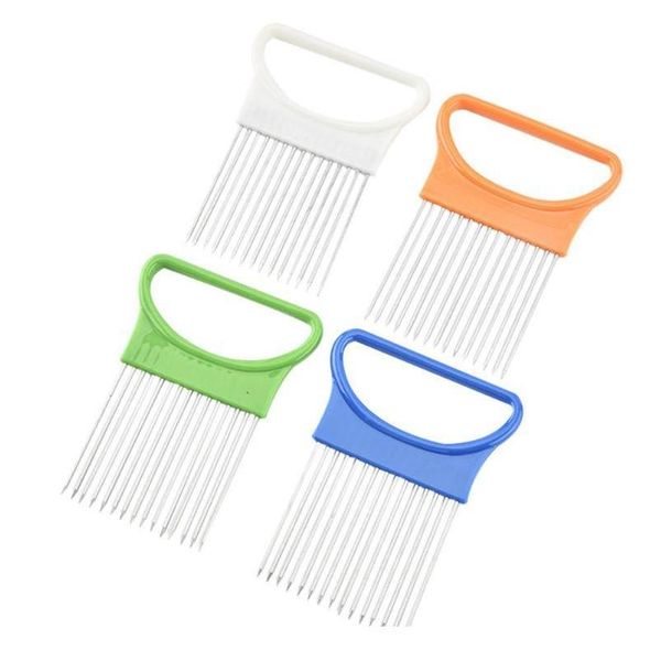 

onion cutter stainless steel tomato onion vegetable slicer cutting aid holder guide slicing cutter meat needle kitchen s bbymln